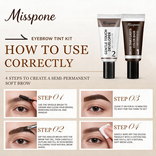 ✨ Long-Lasting Waterproof Eyebrow Tint Kit –Natural Fuller Brows In Minutes
